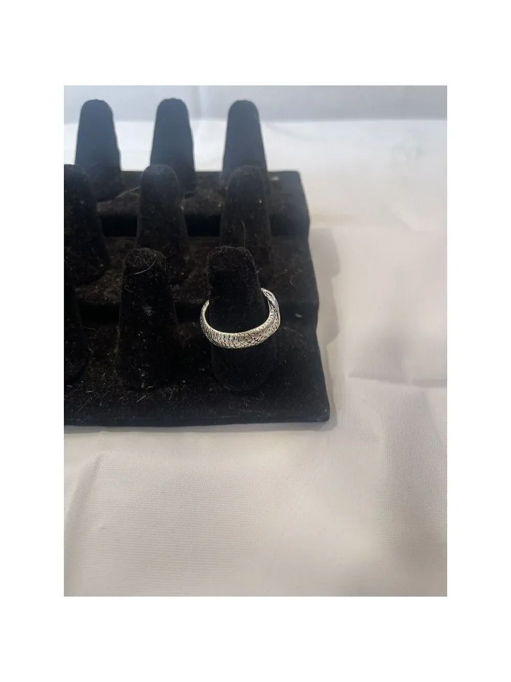 Vintage Chinese Dragon 3D Ring Silver Tone Size 8